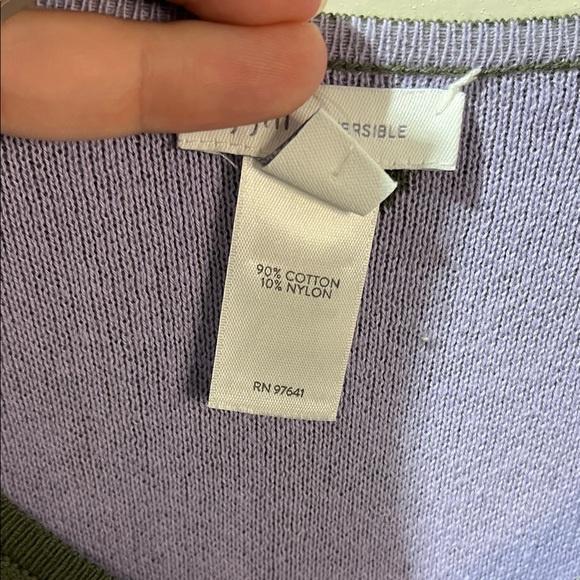 J. Jill V-Neck Sweater - Olive and Lavender Polka Dots NWT - Picture 6 of 7